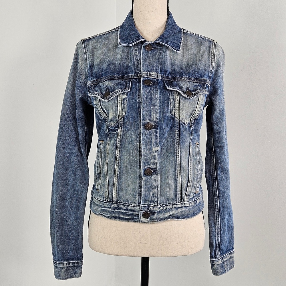 Denim & Supply Ralph Lauren Trucker Jacket Womens Medium Faded Blue Cotton